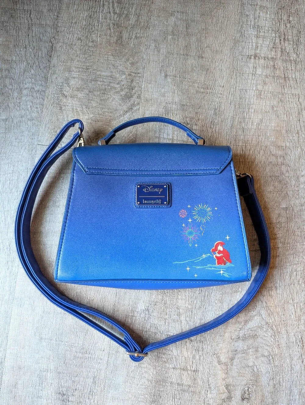 Loungefly The Little Mermaid Fireworks Glow In The Dark Satchel Crossbody Bag